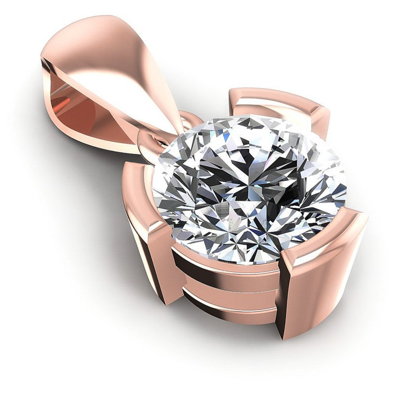 Round Diamonds 0.35CT Solitaire Pendant in 18KT Yellow Gold