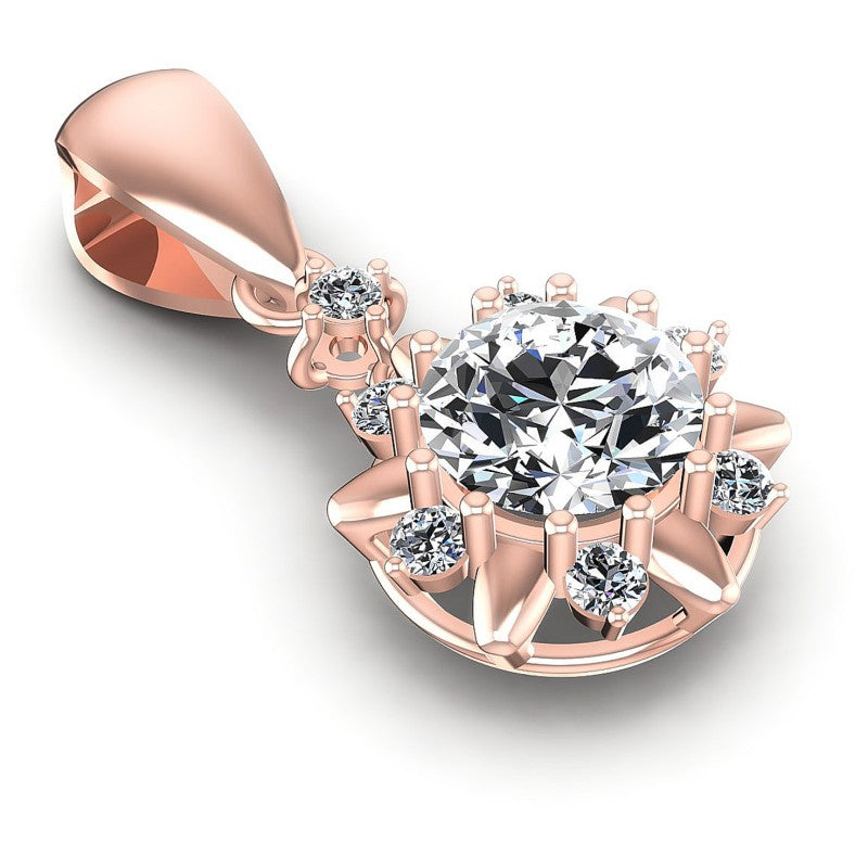 Round Diamonds 1.00CT Fashion Pendant in 18KT Yellow Gold