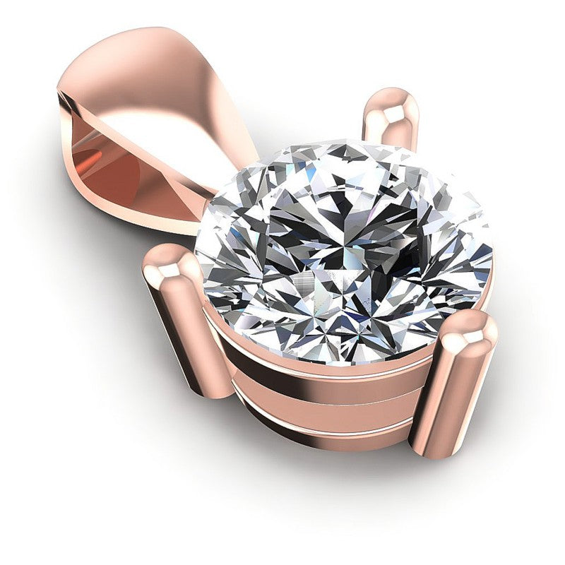 Round Diamonds 0.35CT Solitaire Pendant in 18KT Yellow Gold