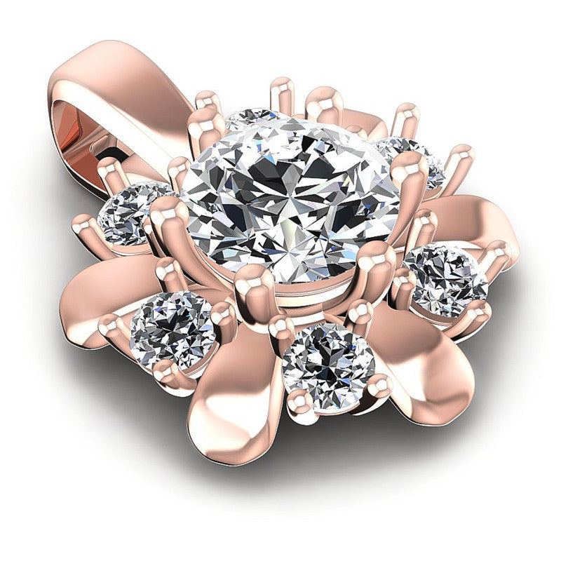 Round Diamonds 1.15CT Fashion Pendant in 18KT Yellow Gold