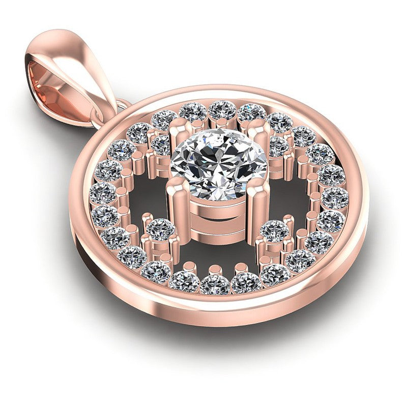 Round Diamonds 0.90CT Fashion Pendant in 18KT Yellow Gold