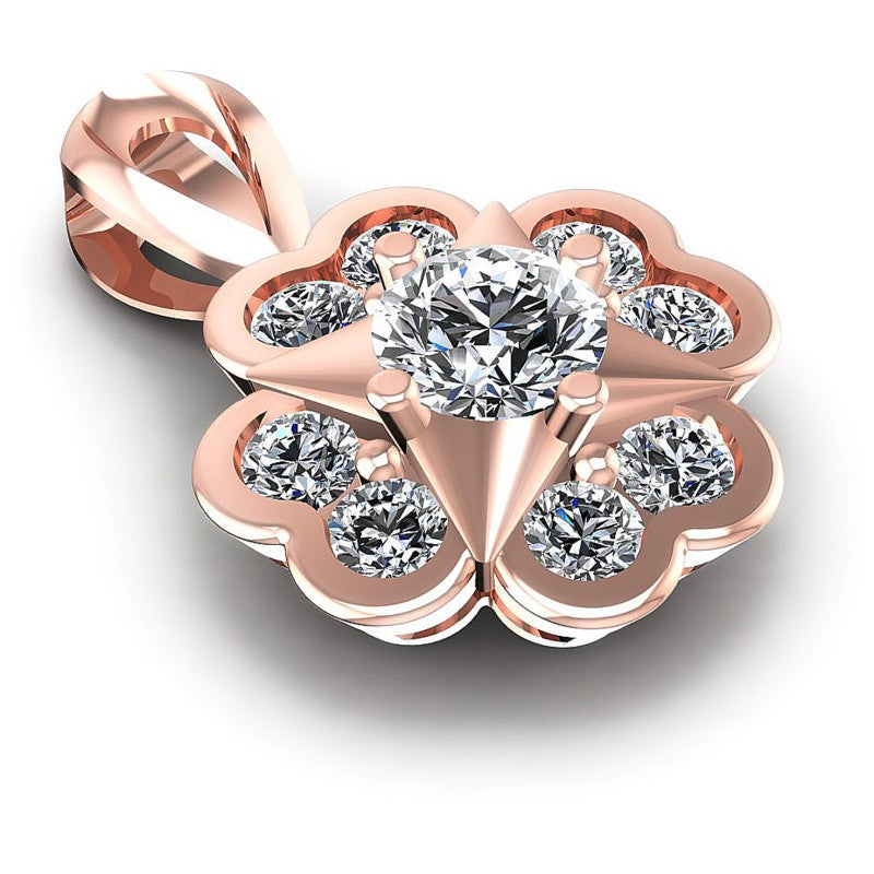 Round Diamonds 1.05CT Fashion Pendant in 18KT Yellow Gold