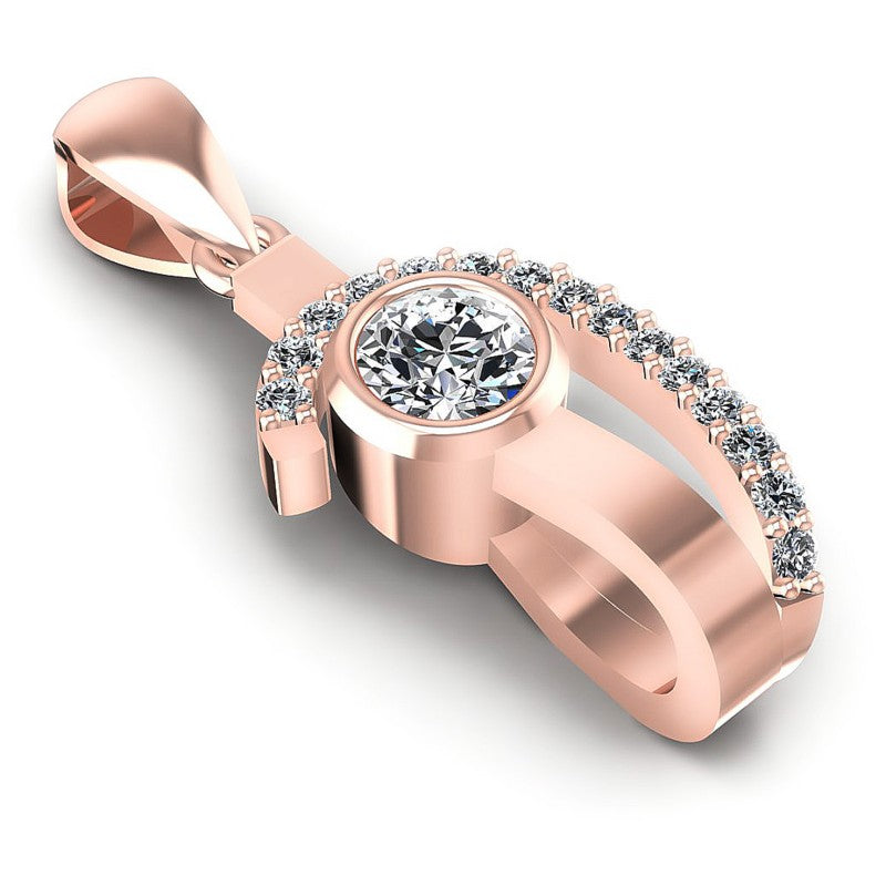 Round Diamonds 0.40CT Fashion Pendant in 18KT Yellow Gold