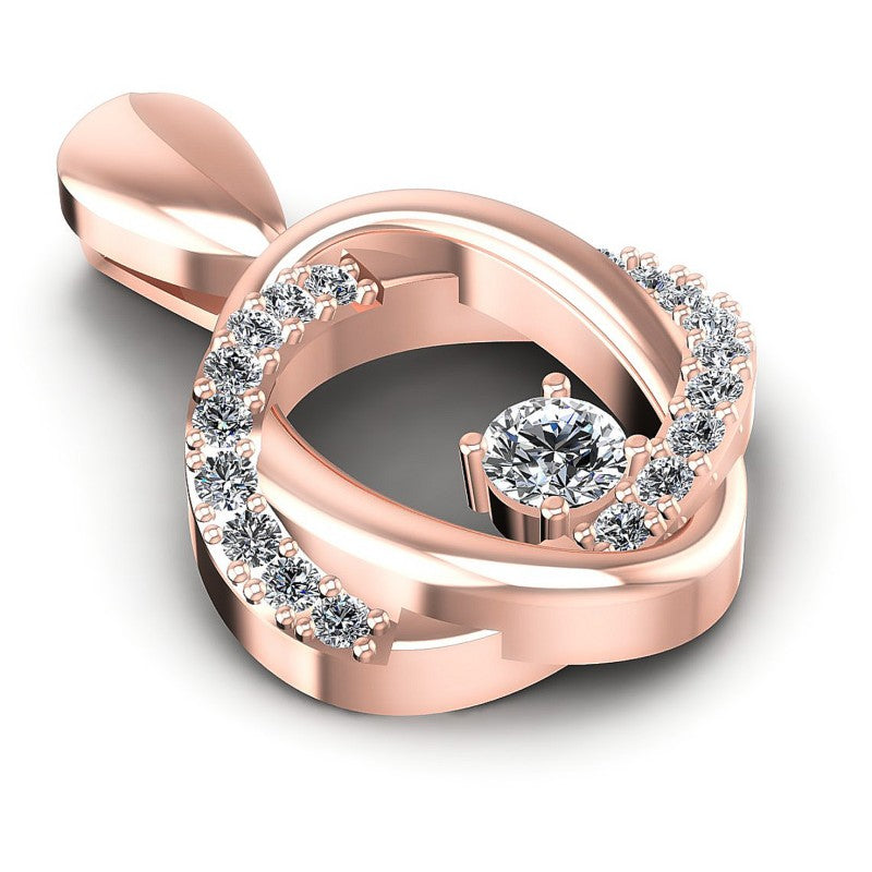 Round Diamonds 0.20CT Fashion Pendant in 18KT Yellow Gold