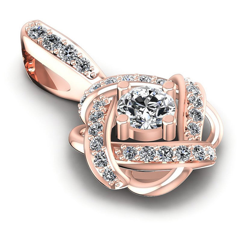 Round Diamonds 0.95CT Fashion Pendant in 18KT Yellow Gold