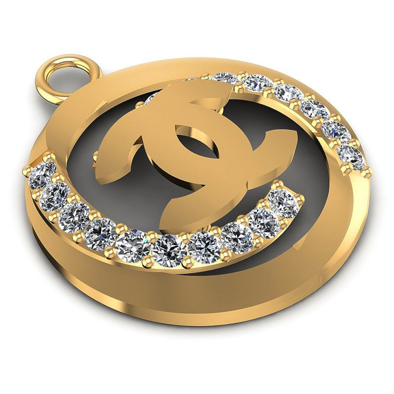 Round Diamonds 0.55CT Fashion Pendant in 14KT Yellow Gold