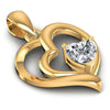 Heart Diamonds 0.55CT Heart Pendant in 14KT Yellow Gold