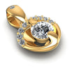 Round Diamonds 0.35CT Heart Pendant in 14KT Yellow Gold