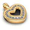 Round Diamonds 0.20CT Heart Pendant in 14KT Yellow Gold