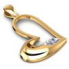 Marquise Diamonds 0.20CT Heart Pendant in 14KT Yellow Gold