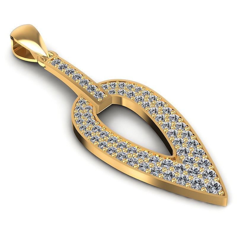 Round Diamonds 0.75CT Fashion Pendant in 14KT Yellow Gold