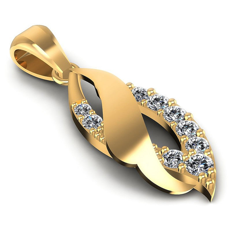 Round Diamonds 0.45CT Fashion Pendant in 14KT Yellow Gold