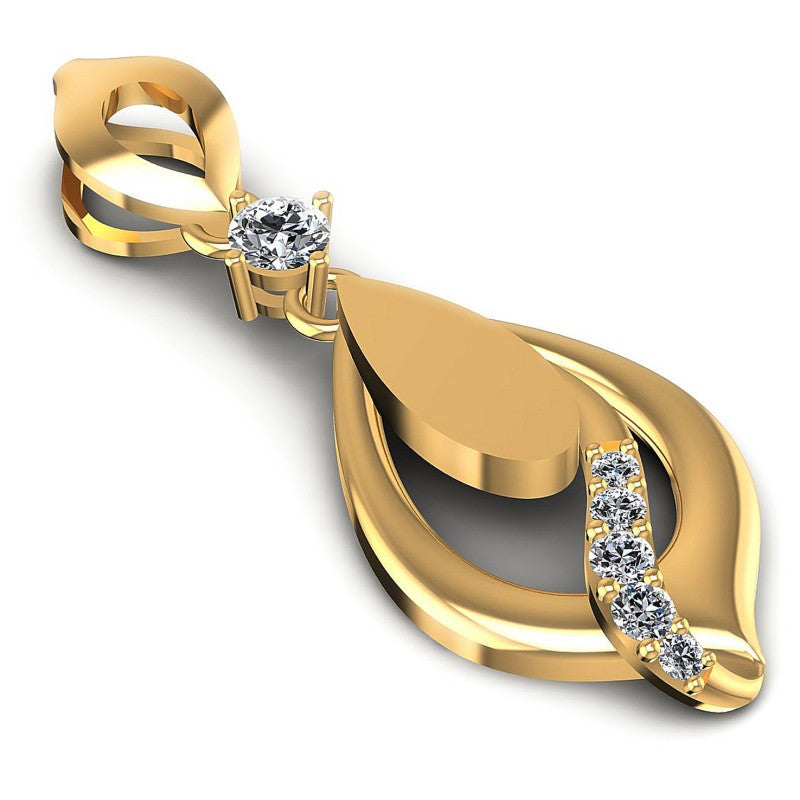 Round Diamonds 0.40CT Fashion Pendant in 14KT Yellow Gold