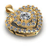 Round Diamonds 1.60CT Heart Pendant in 14KT Yellow Gold