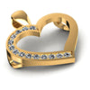 Round Diamonds 0.25CT Heart Pendant in 14KT Yellow Gold