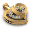 Round Diamonds 0.65CT Heart Pendant in 14KT Yellow Gold