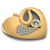 Round Diamonds 1.65CT Heart Pendant in 14KT Yellow Gold