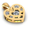 Round Diamonds 0.50CT Heart Pendant in 14KT Yellow Gold