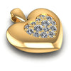 Round Diamonds 0.45CT Heart Pendant in 14KT Yellow Gold