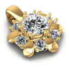Round Diamonds 1.15CT Fashion Pendant in 14KT Yellow Gold