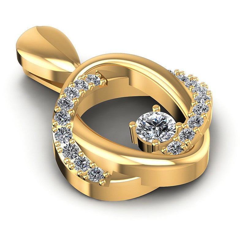 Round Diamonds 0.20CT Fashion Pendant in 14KT Rose Gold