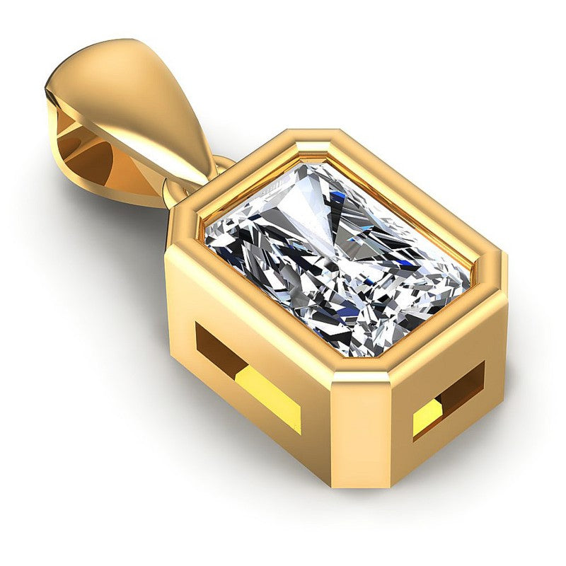 Radiant Diamonds 0.35CT Solitaire Pendant in 14KT Yellow Gold