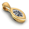 Marquise Diamonds 0.35CT Solitaire Pendant in 14KT Yellow Gold