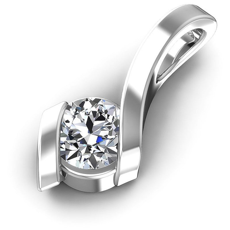 Round Diamonds 0.35CT Solitaire Pendant in 14KT Rose Gold