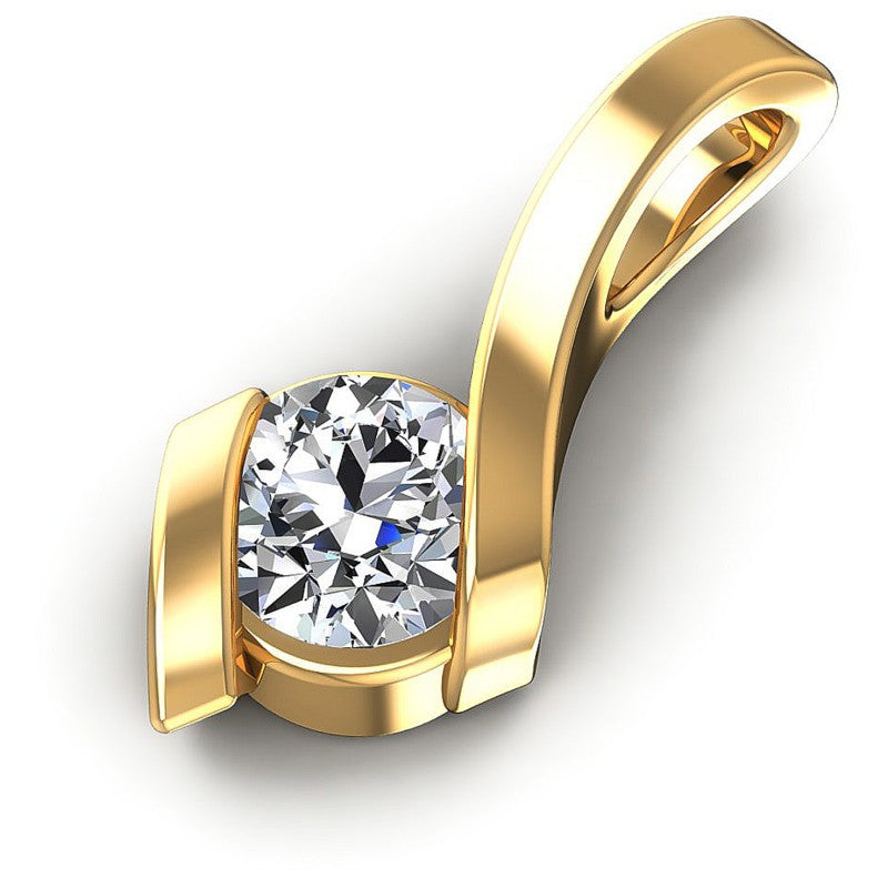 Round Diamonds 0.35CT Solitaire Pendant in 14KT Rose Gold