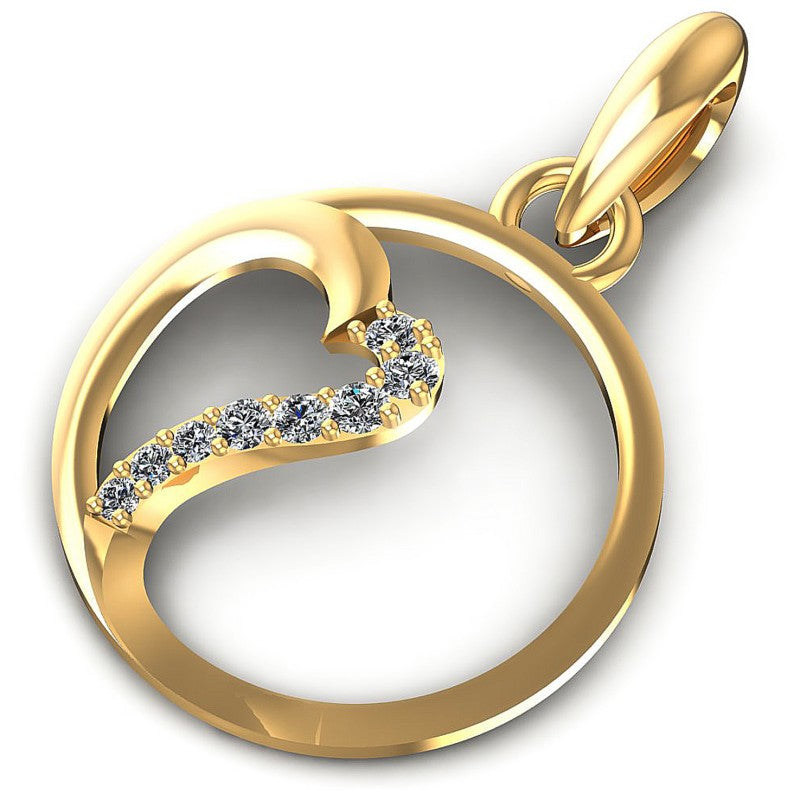 Magnificent Round Diamonds 0.15CT Heart Pendant