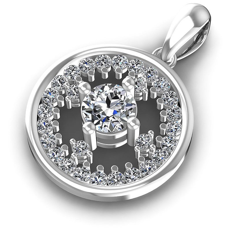Round Diamonds 0.90CT Fashion Pendant in 14KT Rose Gold