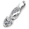 Stunning Round and Heart Diamonds 0.55CT Fashion Pendant