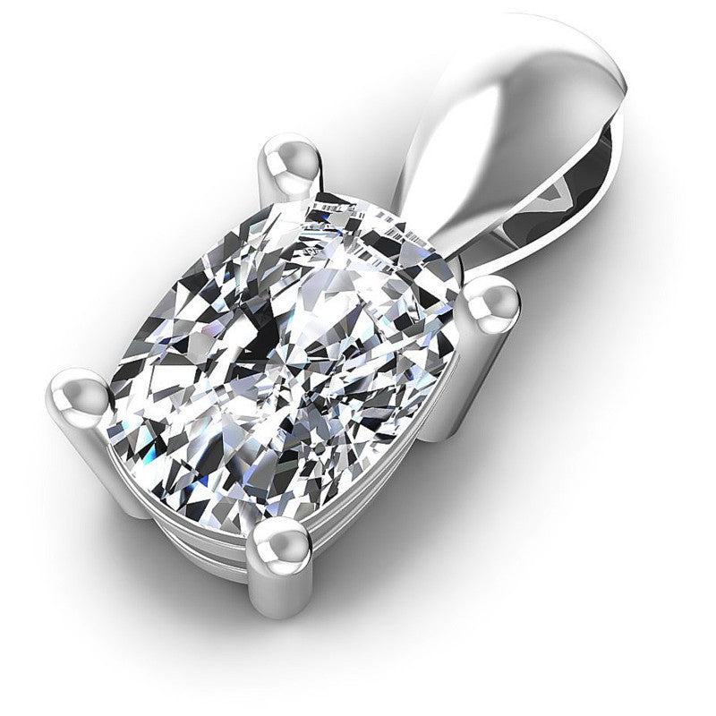 Cushion Diamonds 0.35CT Solitaire Pendant in 14KT Rose Gold