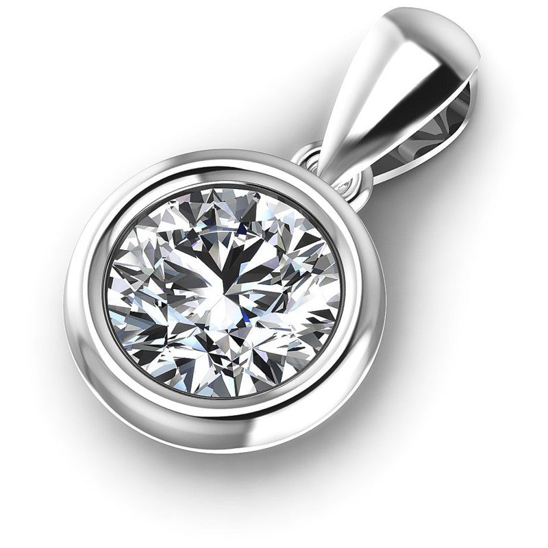 Round Diamonds 0.35CT Solitaire Pendant in 14KT Rose Gold