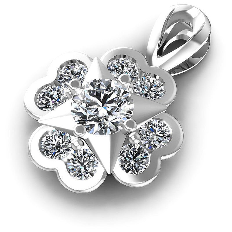 Embellished Round Diamonds 1.05CT Fashion Pendant
