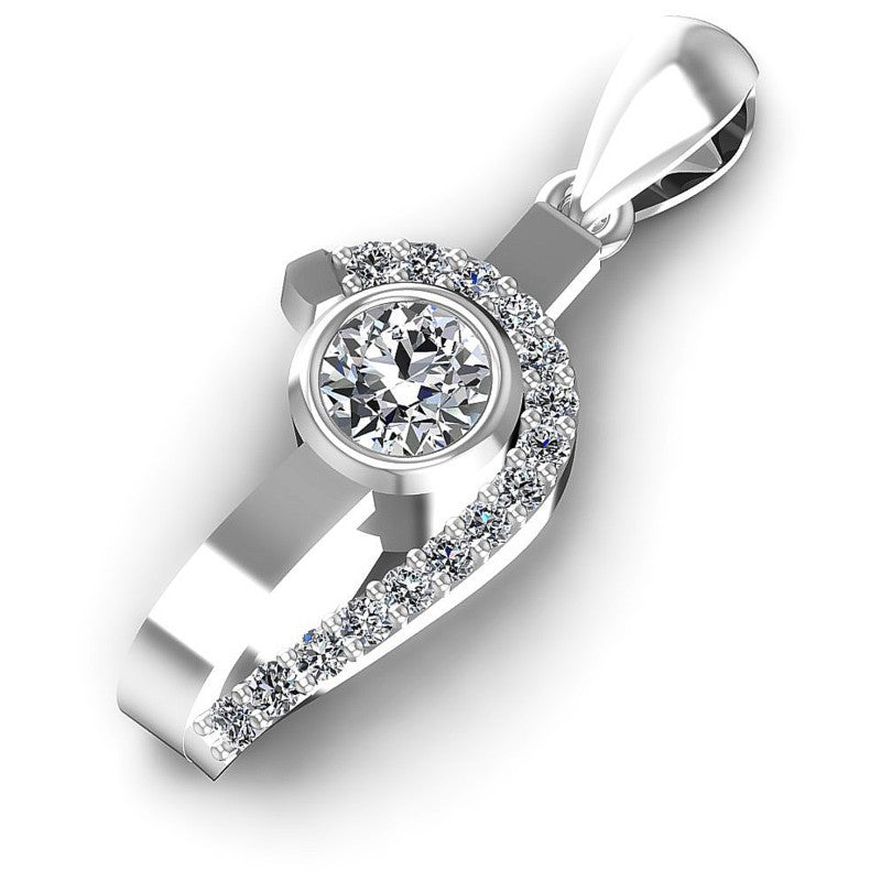 Round Diamonds 0.40CT Fashion Pendant in 14KT Rose Gold