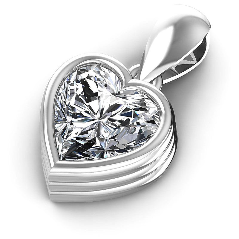 Heart Diamonds 0.35CT Solitaire Pendant in 14KT Rose Gold