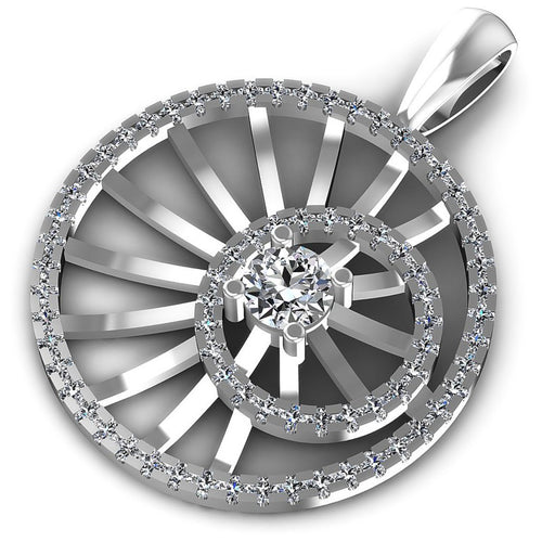 Chic Round Diamonds 1.45CT Fashion Pendant