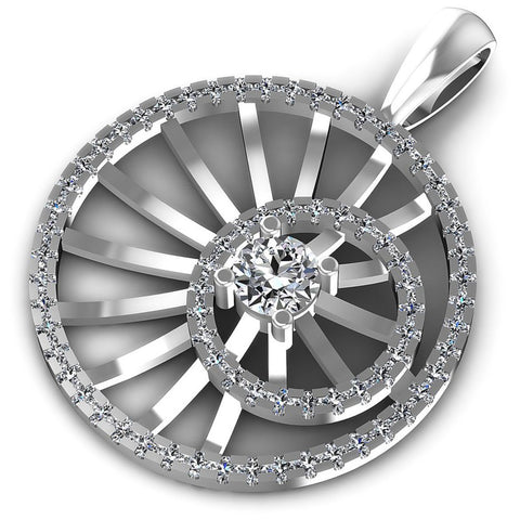 Chic Round Diamonds 1.45CT Fashion Pendant