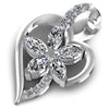 Spectacular Round and Marquise Diamonds 0.40CT Heart Pendant