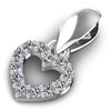 Exquisite Round Diamonds 0.10CT Heart Pendant