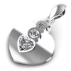 Chic Round and Heart Diamonds 0.45CT Heart Pendant
