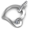 Charming Round Diamonds 0.40CT Heart Pendant