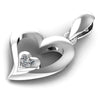 Round Diamonds 0.05CT Heart Pendant in 14KT Rose Gold