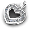 Round Diamonds 0.20CT Heart Pendant in 14KT Rose Gold