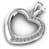 Incredible Round Diamonds 0.25CT Heart Pendant