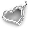 Round Diamonds 0.10CT Heart Pendant in 14KT Rose Gold