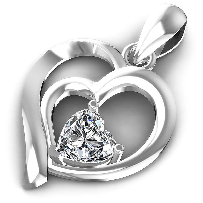 Heart Diamonds 0.55CT Heart Pendant in 14KT Rose Gold