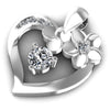 Embellished Round Diamonds 0.50CT Heart Pendant