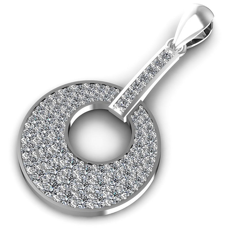 Round Diamonds 0.85CT Fashion Pendant in 14KT Rose Gold